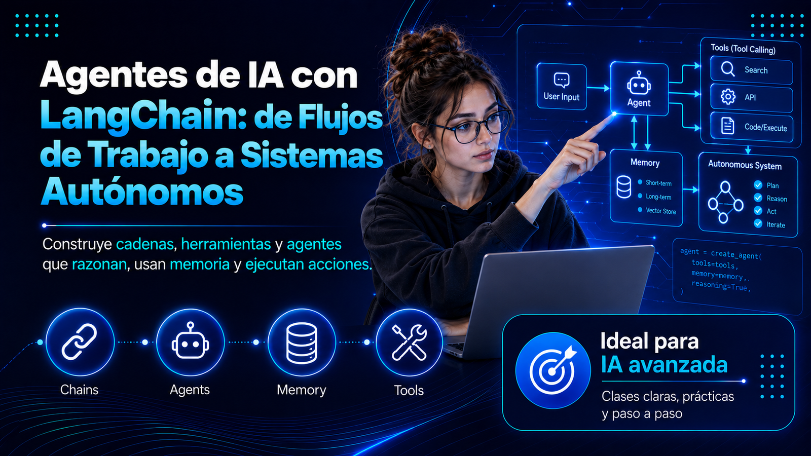 Agentes de IA con LangChain: de Flujos de Trabajo a Sistemas Autónomos