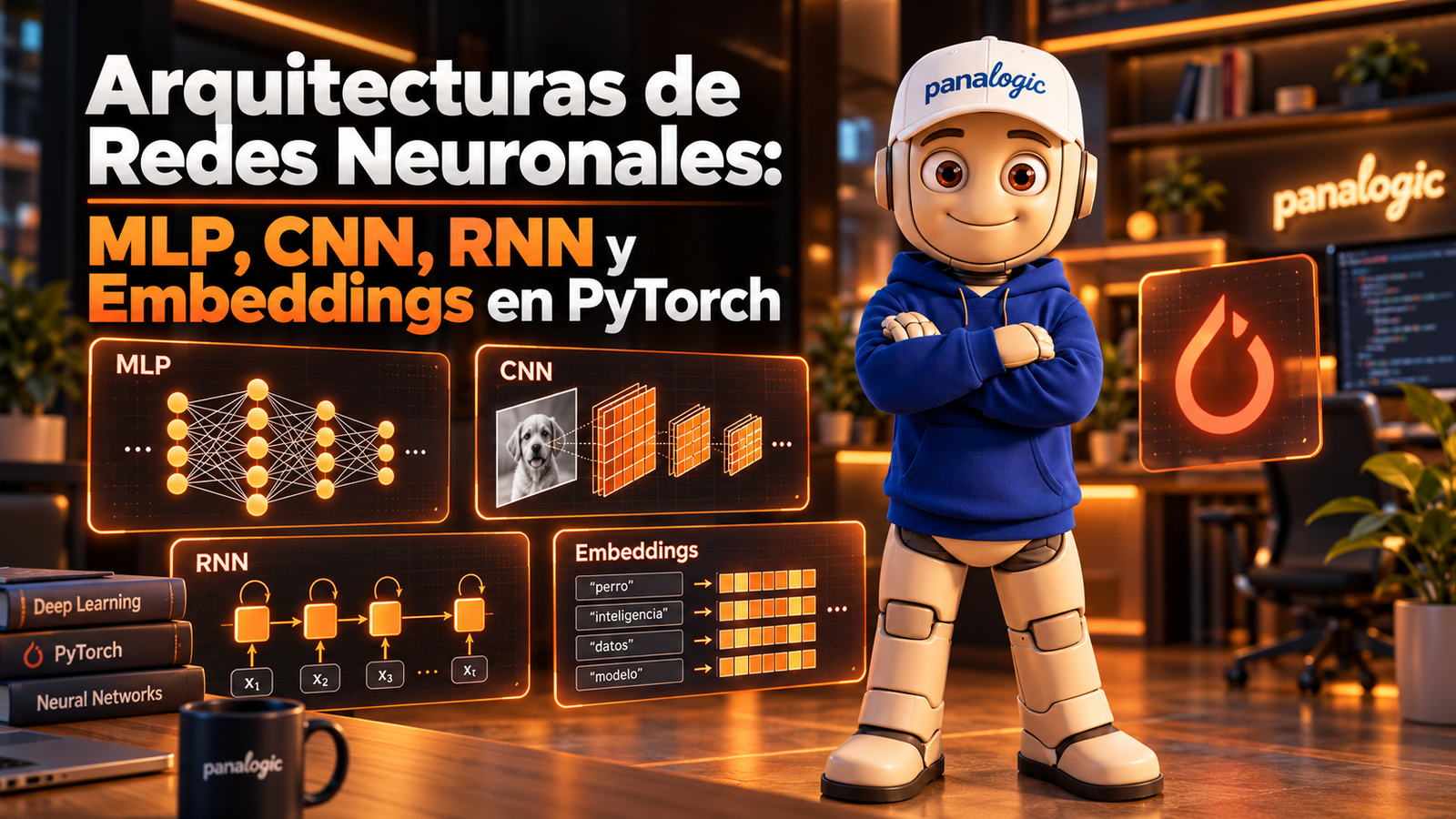 Arquitecturas de Redes Neuronales: MLP, CNN, RNN y Embeddings en PyTorch