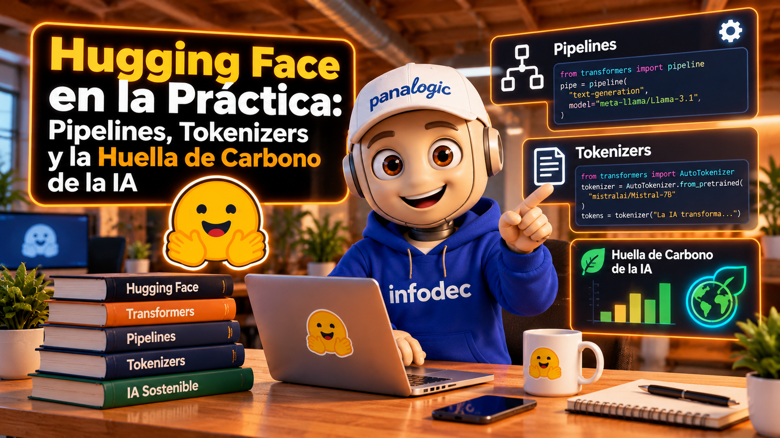 Hugging Face en la Práctica: Pipelines, Tokenizers y la Huella de Carbono de la IA